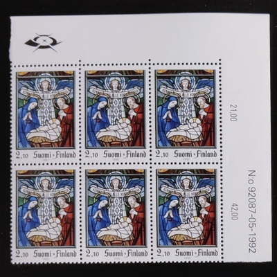 1992 Joulu 2,10 mk numerokuusilo **