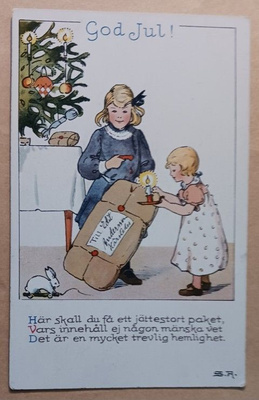 Signe Aspelin: Lapset ja jättimäinen lahjapaketti, runo, k-k