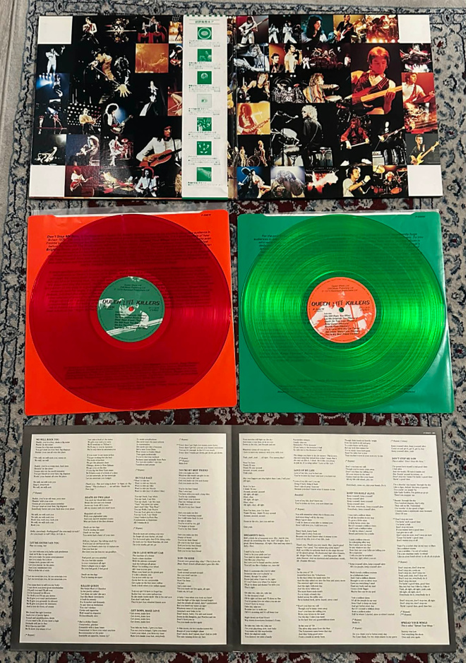 Queen - Live Killers 2LP Japani värilevyt + OBI 1979 EX