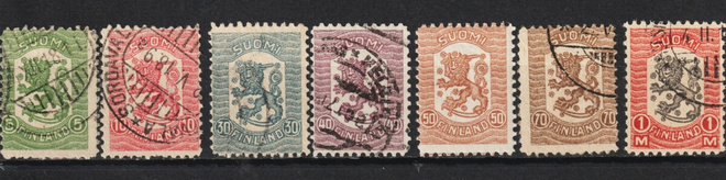 1918 Vaasan mallin merkkejä 5p-1mk