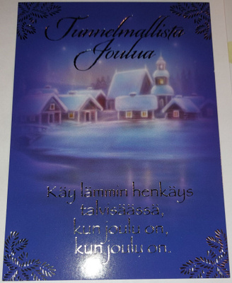 Hopea/Kultafolioitu joulukortti