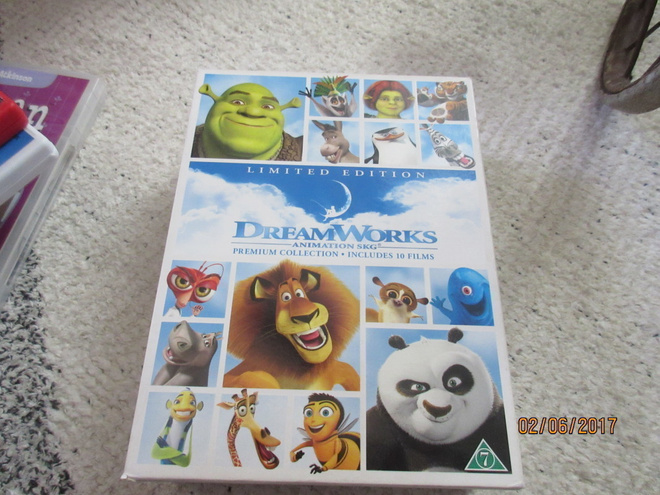 Dreamworks Animation 10 elokuvan boxi dvd.