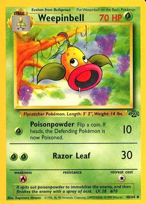 Pokémon kortti, Weepinbell