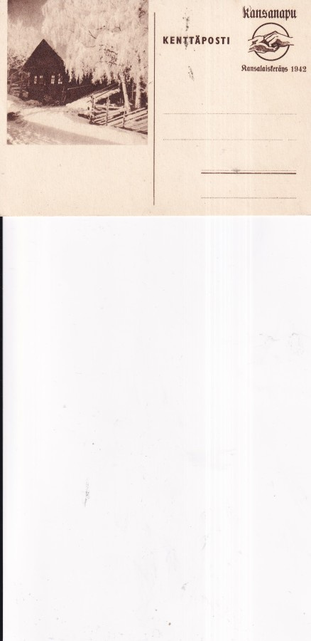 Kenttäposti. Kansanapu, Kansalaiskeräys 1942    b582
