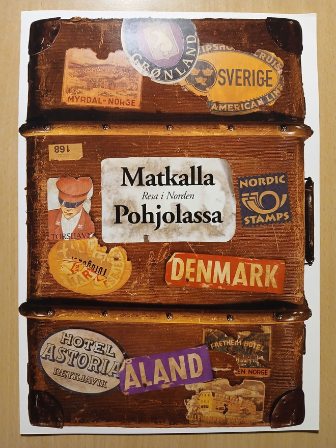 Kansio  Matkalla Pohjolassa 1995, 8 eri maan postimerkkejä