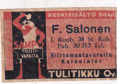 Helsinki, F. Salonen, I. Roob. 38, Sampo       s1