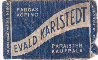 Pargas, Evald Karlstedt , Paraisten kauppala   s4/3