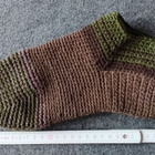 Alina´s Handmade virkatut tossut ruskea vihreä - pikkukuva 5