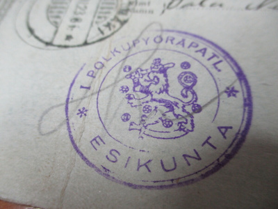 1923 Ullava postiosoitus PPP1 Kellomäkeen