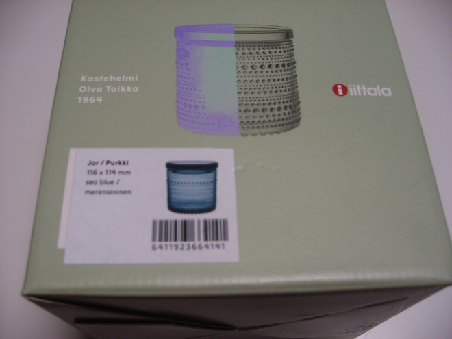 Iittala Kastehelmi purkki 116x114mm, merensininen