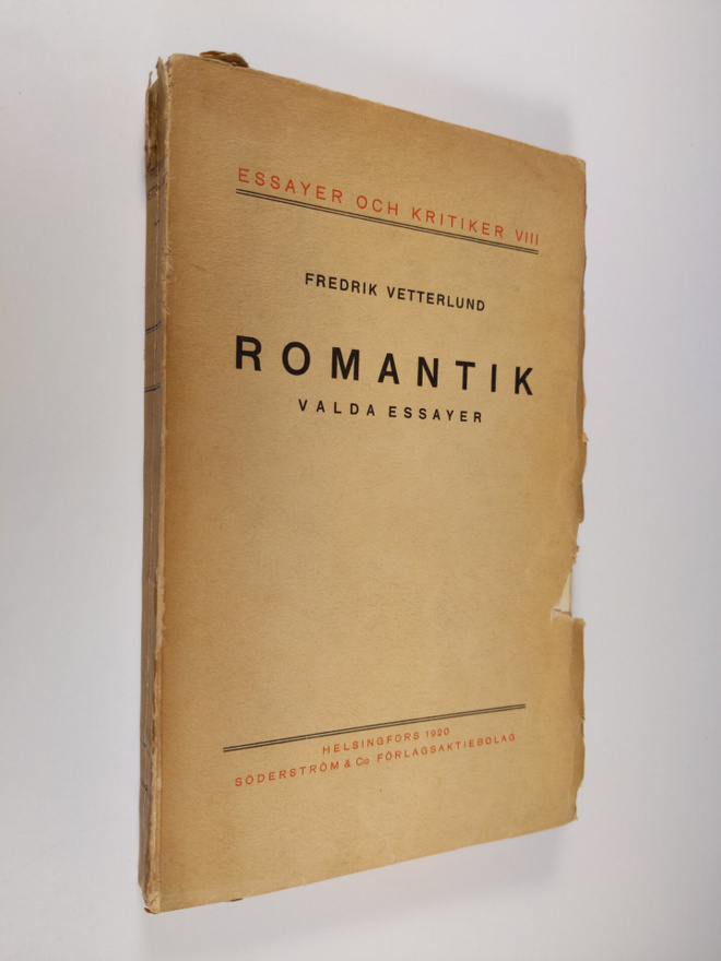 Fredrik Vetterlund : Romantik : några valda essayer