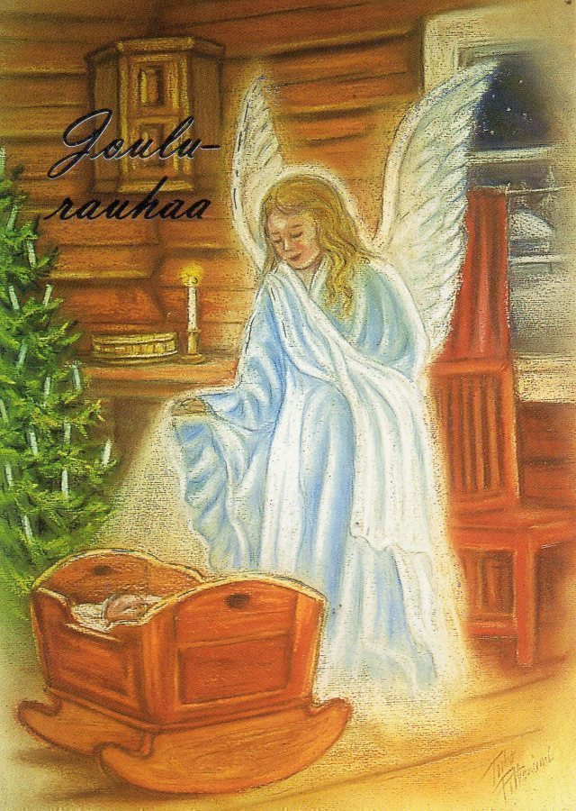Postikortti. Terho Peltoniemi.   Enkeli