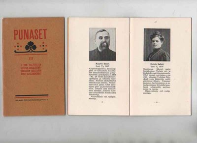 Punaset III ja IV, v. 1909 ja 1910 val. uus.sos.dem. edust