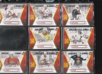 Jokerit 2017-18 JERSEY / STICK / SIGNATURE KORTTEJA