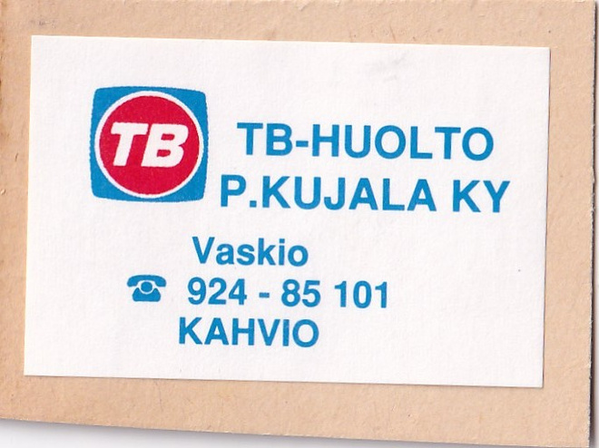 Vaskio,  TB- huolto P. Kujala Ky  b432