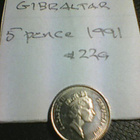 Gibraltar 5 pence 1991, km#22a - pikkukuva 2