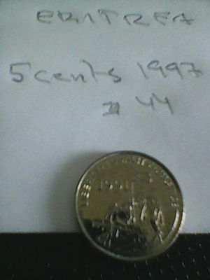 Eritrea 5 cents 1997, km#44