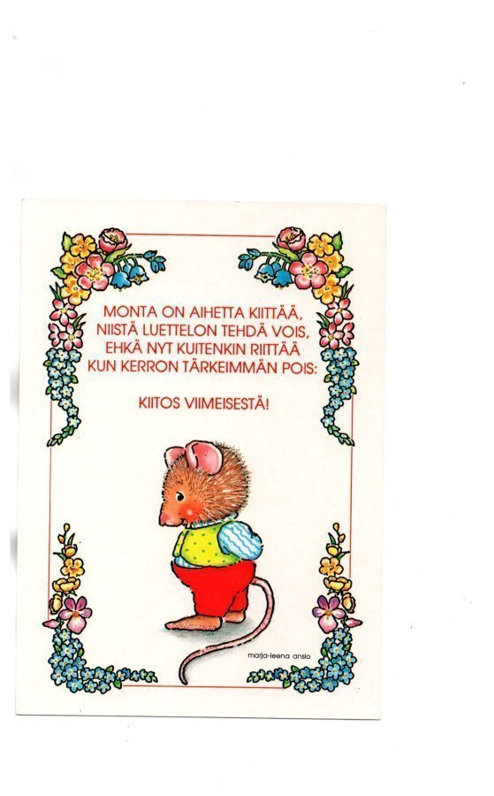 °°KIITOS VIIMEISTÄ...°° -KORTTI / Marleena Ansio