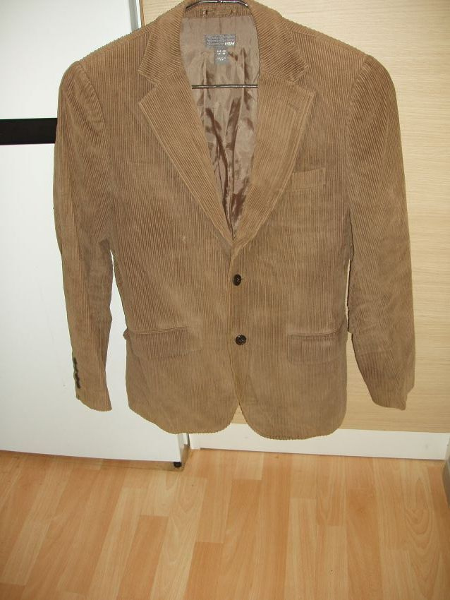Miesten Samettinen Ruskea Takki "H & M" Koko 48