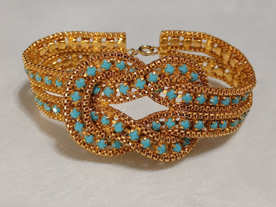 Ovh160€ Vintage Mesh rannekoru cabochon-koru,