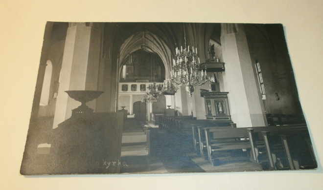 Kemiö, Kemiön kirkko, sisäkuva ja urkuparvi, mv pk, p .1934