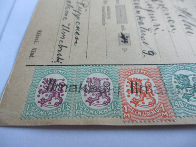 1928 Ilmakoski rivil + Kaalamo osoitekortilla