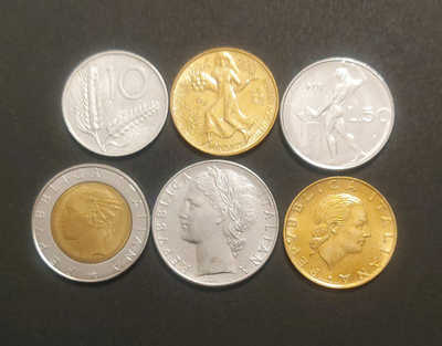 Italialaisia vanhoja kolikoita