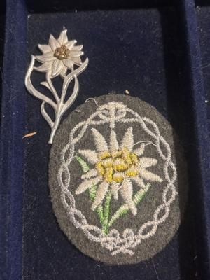 Natsi-Saksa: Alppijääkärien Edelweiss, kankainen hihamerkki
