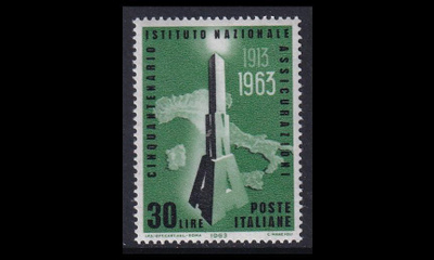 Italia 1143 ** Kansallinen vakuutuslaitos 50v (1963)