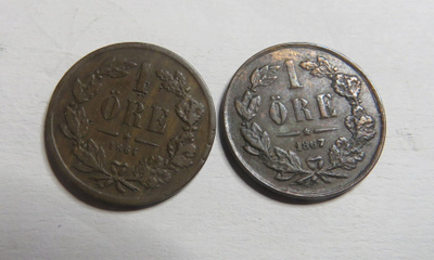 Ruotsi 1 öre 1864 ja 1867