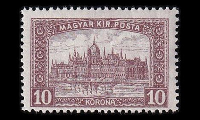 Unkari 357 ** Parlamenttitalo 10 Kr (1921)
