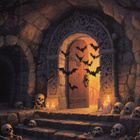 Halloween pääkallot ja lepakot - pikkukuva 1