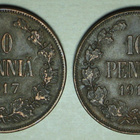 1917 SUOMI  10 PENNIÄ x 2kpl - pikkukuva 1