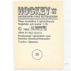 1983 SWE Semic MM-Tarra #35 Lasse Litma , Suomi & Tappara - pikkukuva 2