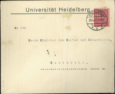 Saksa Dienst Mi 54 kirjeellä