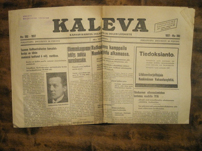 Sanomalehti: Kaleva 10.12.1937