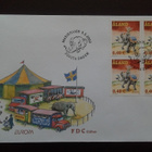 FDC Åland nelilö Euroopa-Sirkus 3.5.2002 LaPe 208 - pikkukuva 1
