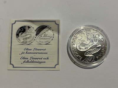 Juhlaraha 10 euro 2002 Elias Lönnrot