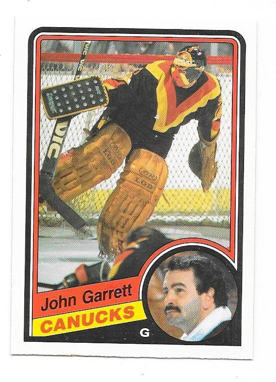 1984-85 OPC #317 John Garrett Vancouver Canucks MV