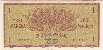 1 Markka 1963 H-sarjaa, kl.4