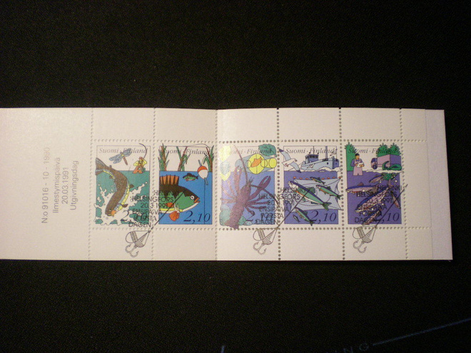 FDC-leimattu vihko Kalastus - LaPe V15 o