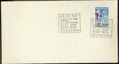 1968 puolustusvoimat 25p FDC