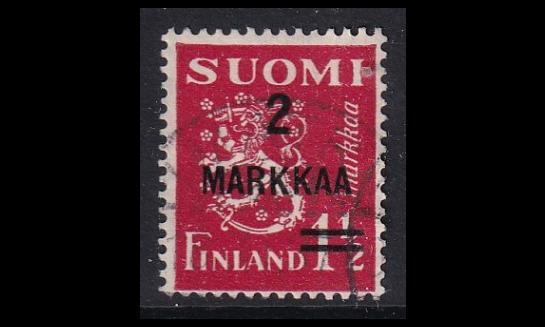 202 o Leijona lisäp. 2mk/1 1/2mk pun. (1937)