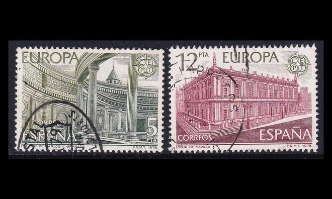 Espanja 2366-7 o Europa vanhoja rakennuksia (1978)