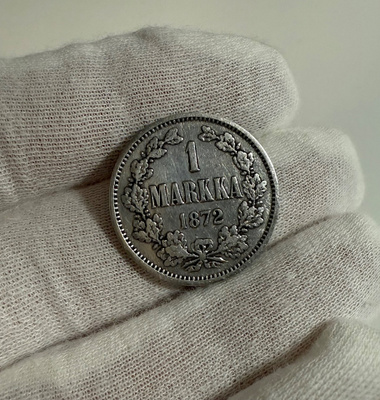 1 markka 1872 hopea