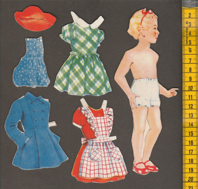 Paperinukke tyttö 1940-luku