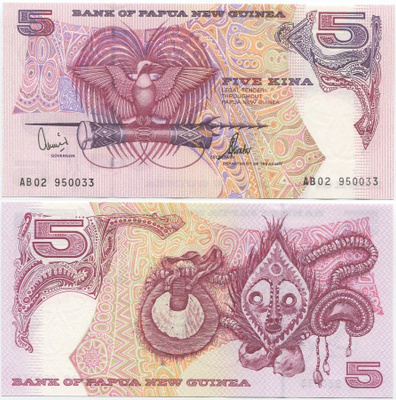 Papua New Guinea 5 Kina 2002 (P-13e) UNC