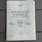 VR Aikataulu 1958 Helsinki - Riihimäki, Kirkkonummi, Porvoo - pikkukuva 1