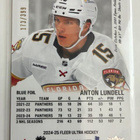 Anton Lundell 24-25 Fleer Ultra #53 Blue Foil 311/399 - pikkukuva 2