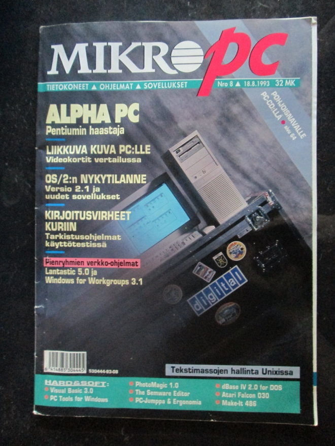 MIKRO PC  8/1993 TIETOKONELEHTI OHJELMAT SOVELLUKSET